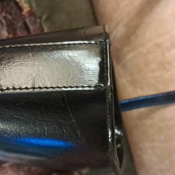 MARCHINO Black Leather Bucket Style Handbag with Gold Hardware - Picture 6 of 8